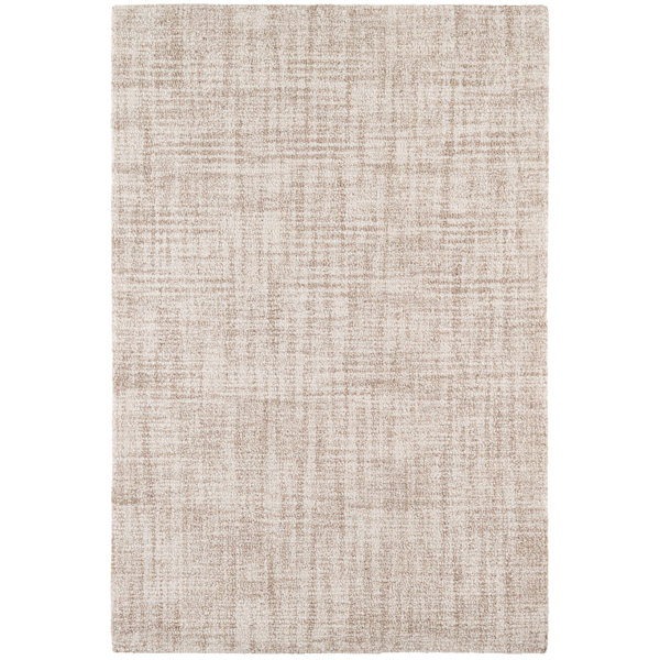 Dash and Albert Rugs Crosshatch Handmade Hand Hooked Wool Ivory Rug